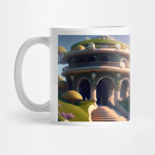 Parnassus Round Cozy Palace Futuristic Art Nouveau Mug